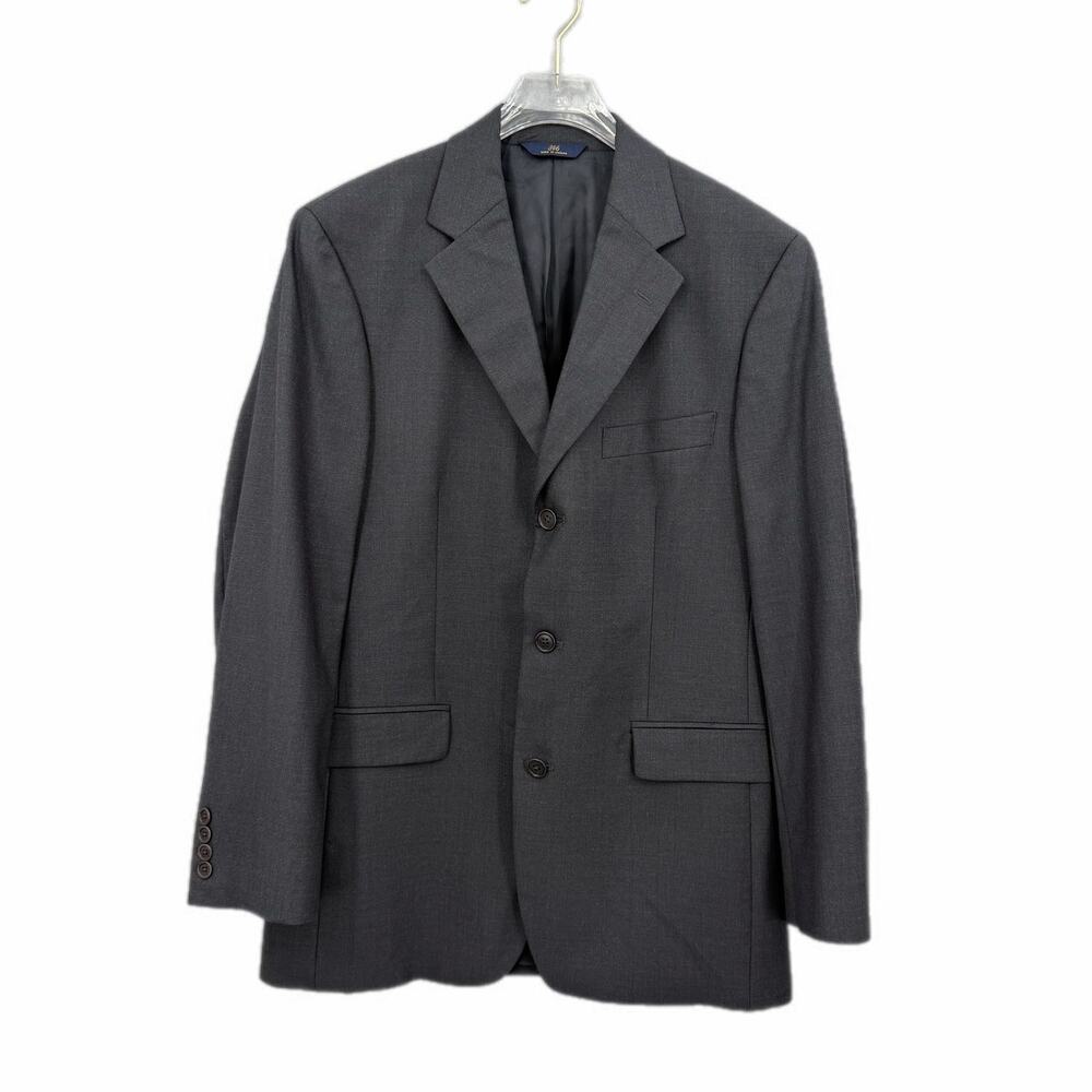 Brooks Brothers 346 Men's Dark Gray Wool Blend Sports Coat Blazer Suit Jacket